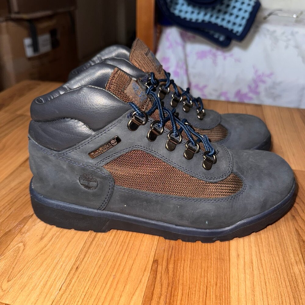 Timberland Boy's Gray and Brown Hiker-Style Boots